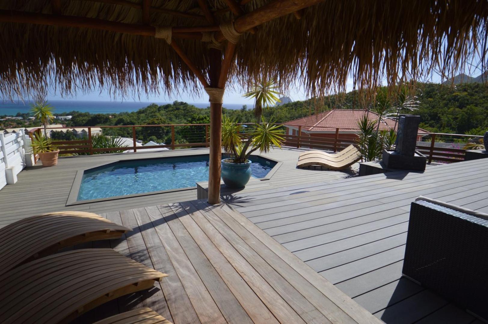 La Villa Coconut Vue A 180° Mer Rocher Du Diamant Le Diamant Bagian luar foto